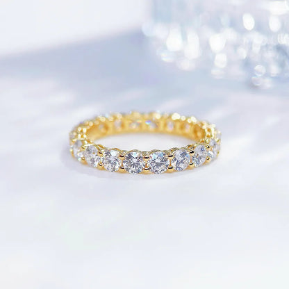 2.23 ctw Statement Round-Cut Lab-Grown Diamond Band in 18K Yellow Gold – APYFR0203-Y