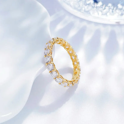 2.23 ctw Statement Round-Cut Lab-Grown Diamond Band in 18K Yellow Gold – APYFR0203-Y