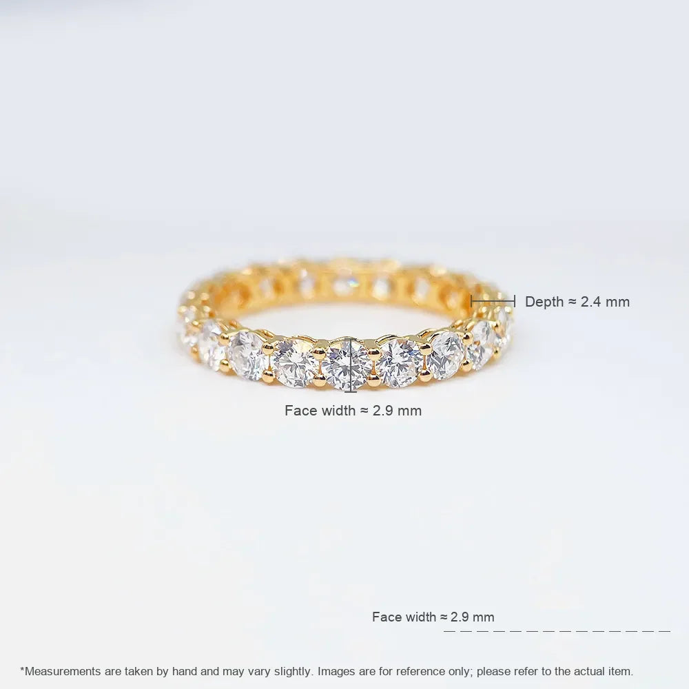 2.23 ctw Statement Round-Cut Lab-Grown Diamond Band in 18K Yellow Gold – APYFR0203-Y