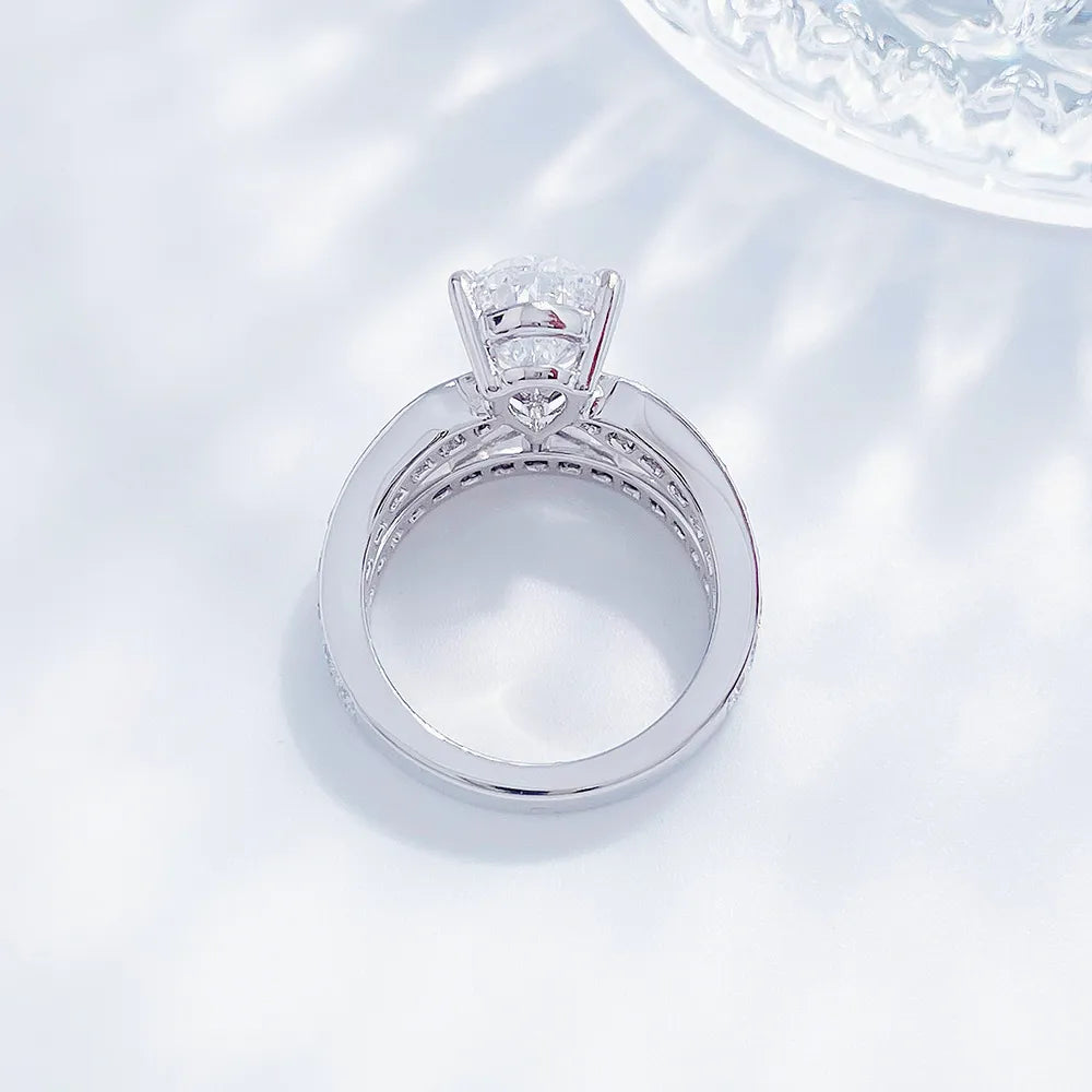 3.01 ct Celestial Three-Prong Pear-Cut Lab-Grown Diamond Ring in PT950 Platinum