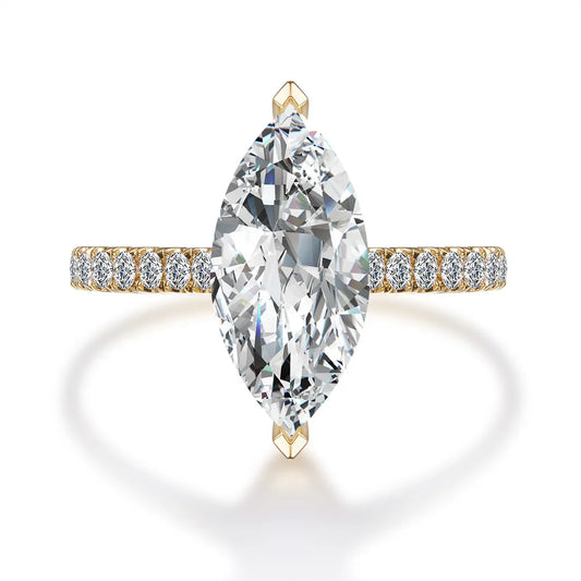 3.07 ct Marquise-Cut Lab-Grown Diamond Ring in 18K Yellow Gold – APYFR0208-Y