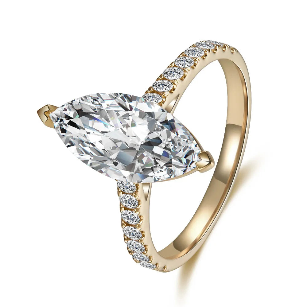 3.07 ct Marquise-Cut Lab-Grown Diamond Ring in 18K Yellow Gold – APYFR0208-Y