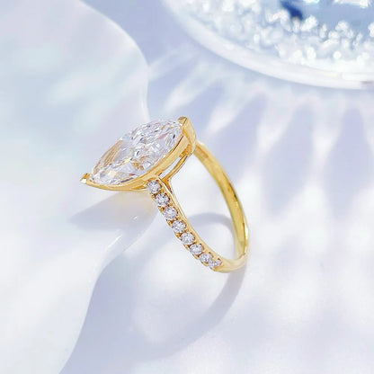 3.07 ct Marquise-Cut Lab-Grown Diamond Ring in 18K Yellow Gold – APYFR0208-Y