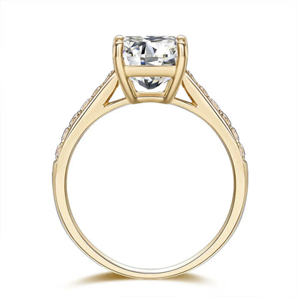 3.03 ct Statement Four-Prong Radiant-Cut Lab-Grown Diamond Ring in 18K Yellow Gold