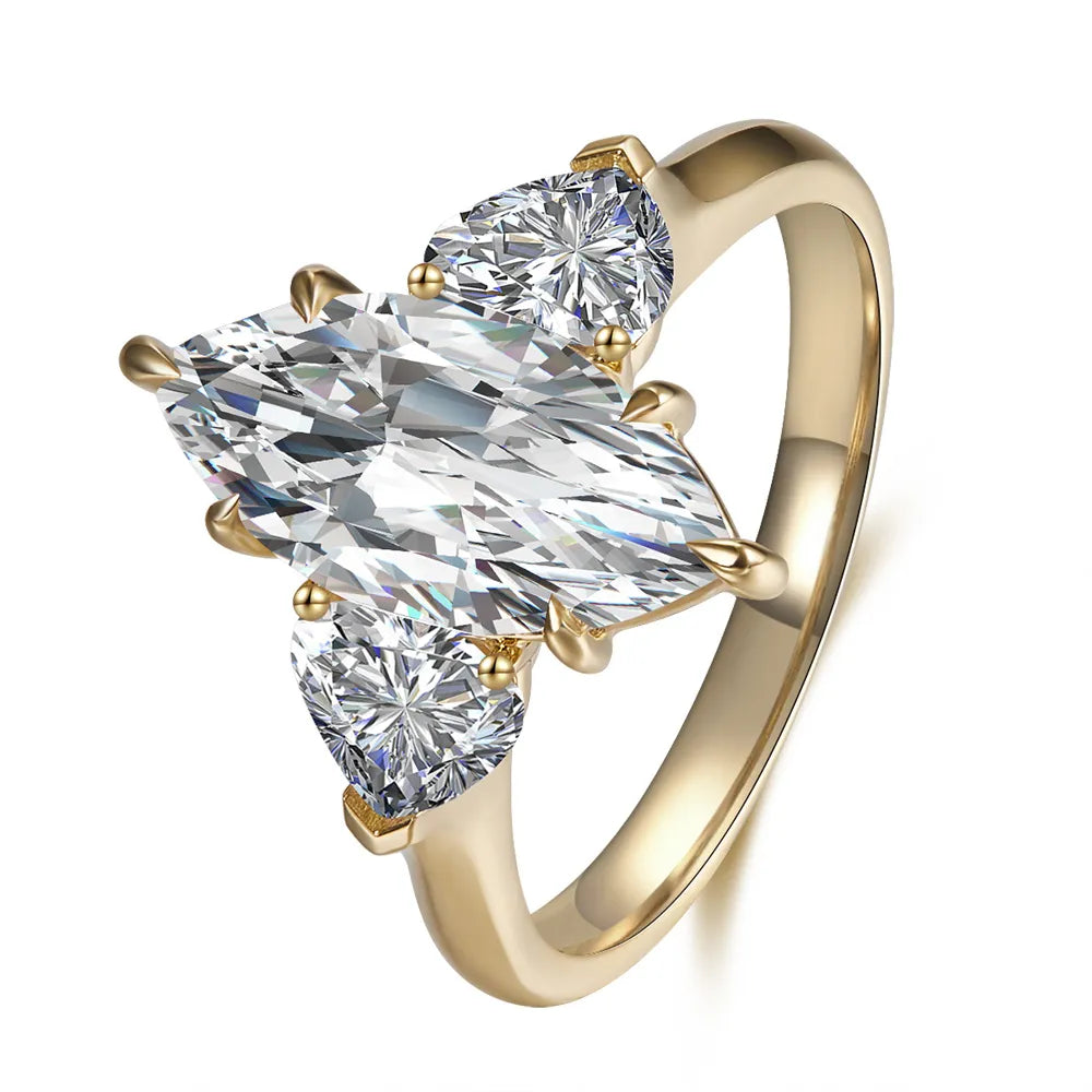 3.02 ct Marquise-Cut Lab-Grown Diamond Ring in 18K Yellow Gold – APYFR0210-Y