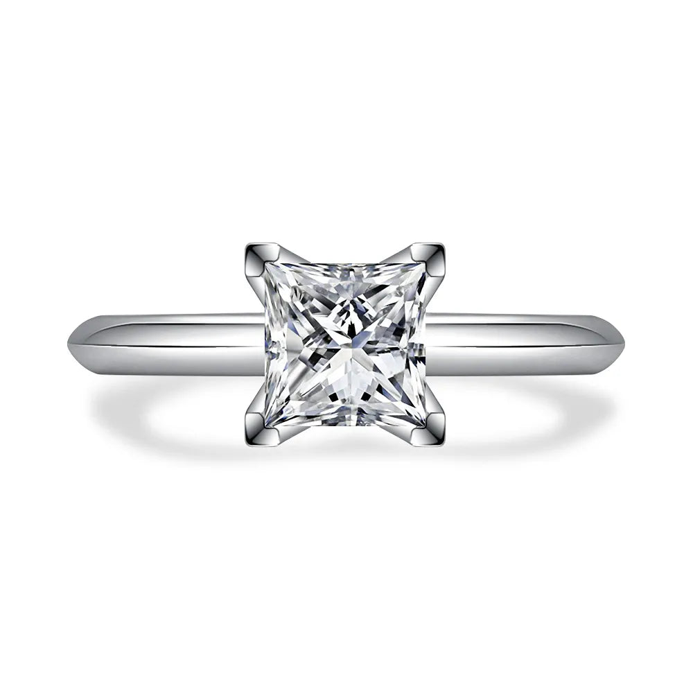 1.04 ct Minimalist Princess-Cut Lab-Grown Diamond Ring in PT950 Platinum – APYFR0214-PT