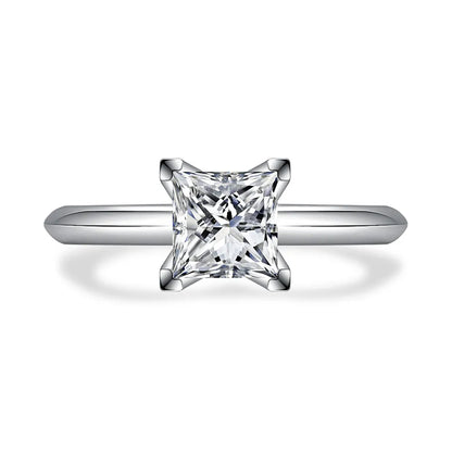 1.04 ct Minimalist Princess-Cut Lab-Grown Diamond Ring in PT950 Platinum – APYFR0214-PT