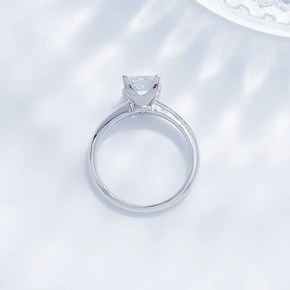 1.04 ct Minimalist Princess-Cut Lab-Grown Diamond Ring in PT950 Platinum – APYFR0214-PT