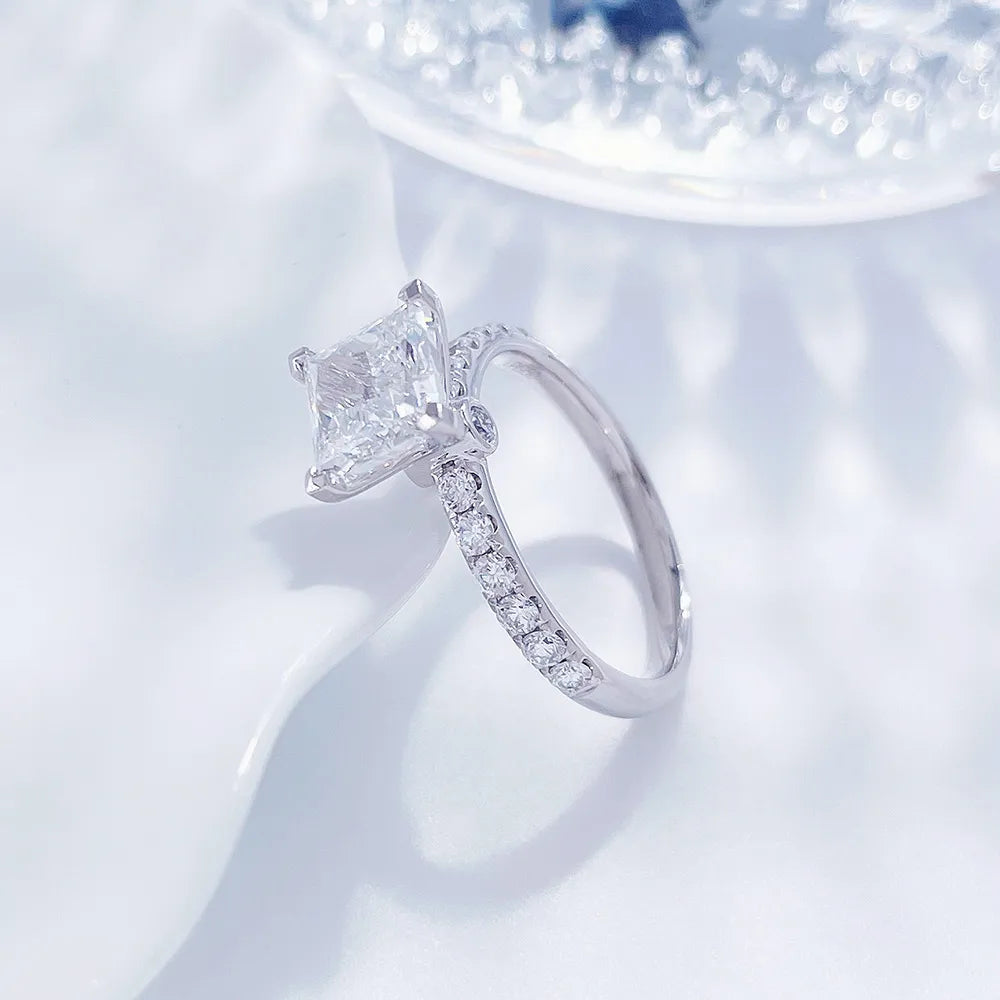 1.05 ct Princess-Cut Lab-Grown Diamond Ring in PT950 Platinum – APYFR0215-PT