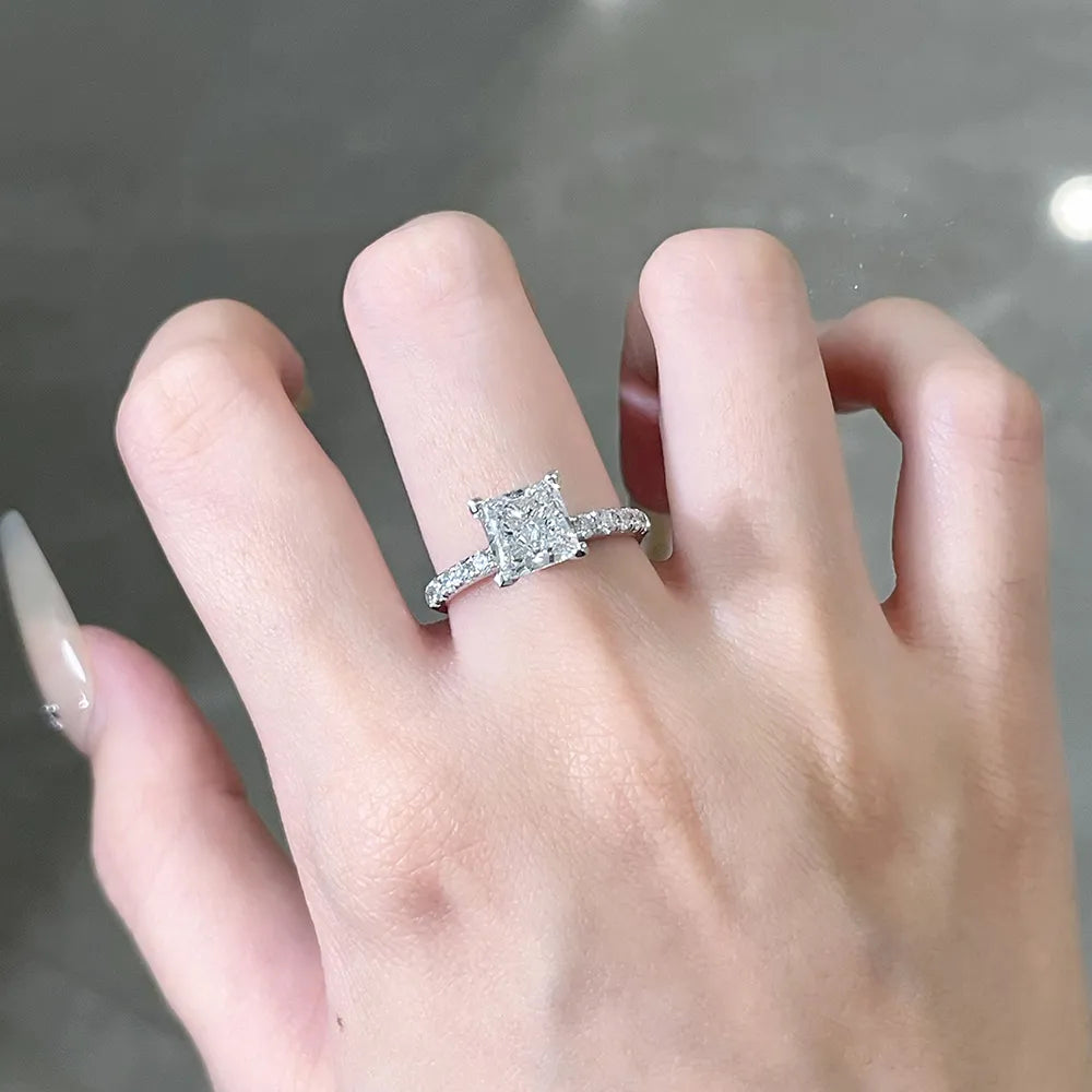 1.05 ct Princess-Cut Lab-Grown Diamond Ring in PT950 Platinum – APYFR0215-PT