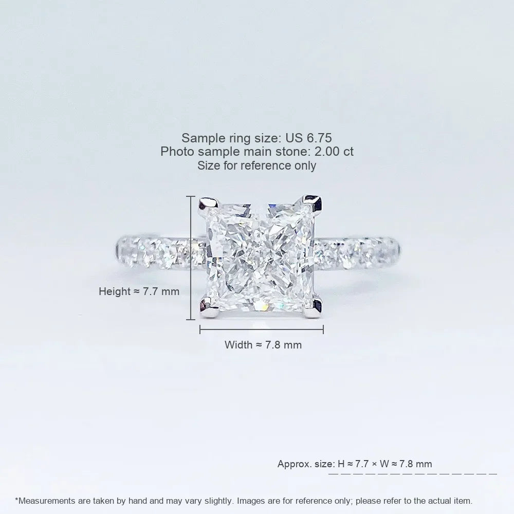 1.05 ct Princess-Cut Lab-Grown Diamond Ring in PT950 Platinum – APYFR0215-PT