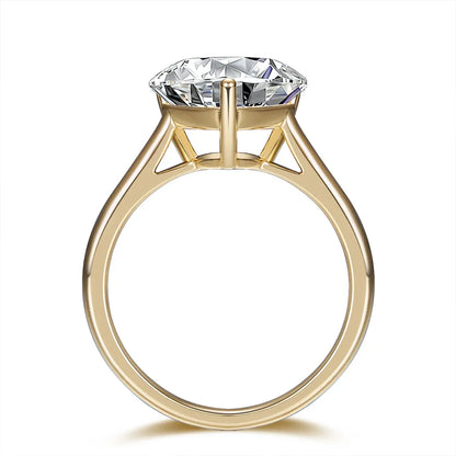 2.32 ct Three-Prong Heart-Cut Lab-Grown Diamond Ring in 18K Yellow Gold