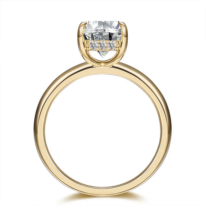 3.09 ct Minimalist Four-Prong Radiant-Cut Lab-Grown Diamond Ring in 18K Yellow Gold