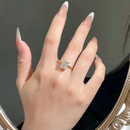 3.09 ct Minimalist Four-Prong Radiant-Cut Lab-Grown Diamond Ring in 18K Yellow Gold
