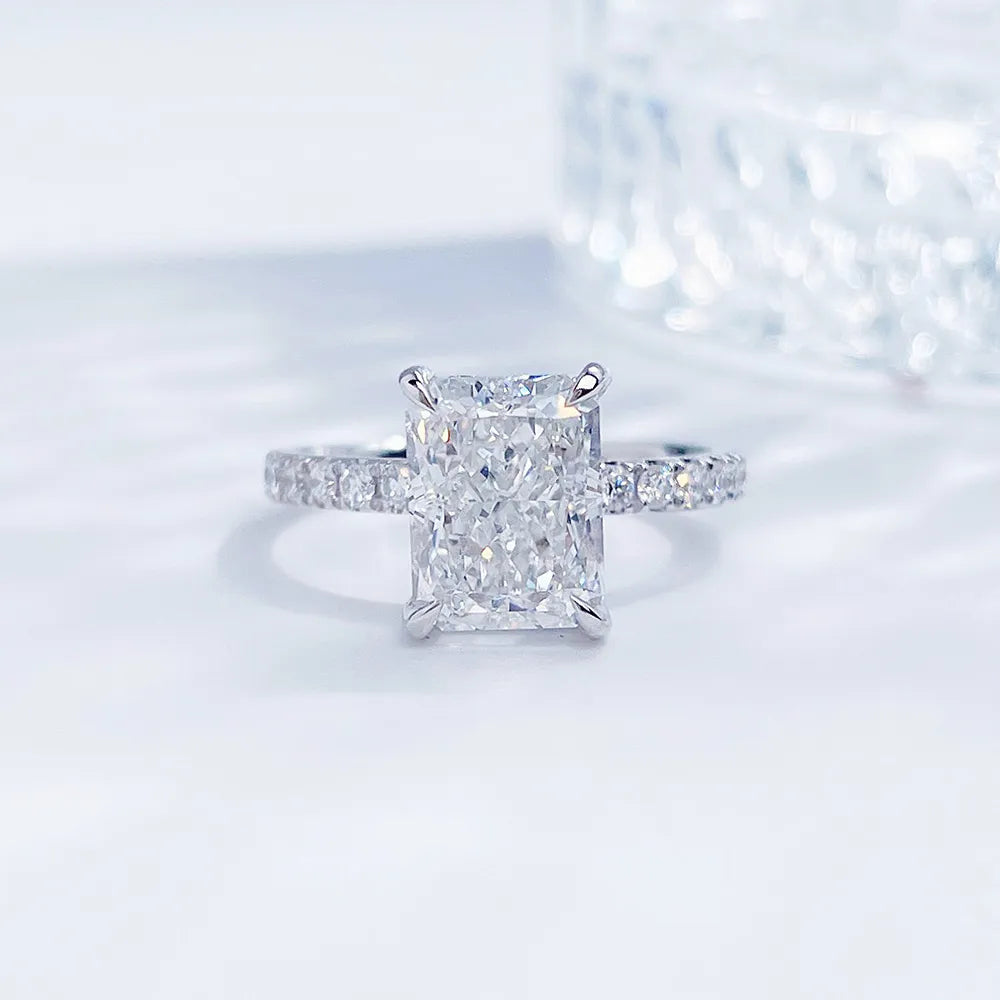3.03 ct Statement Four-Prong Radiant-Cut Lab-Grown Diamond Ring in PT950 Platinum – APYFR0221-PT