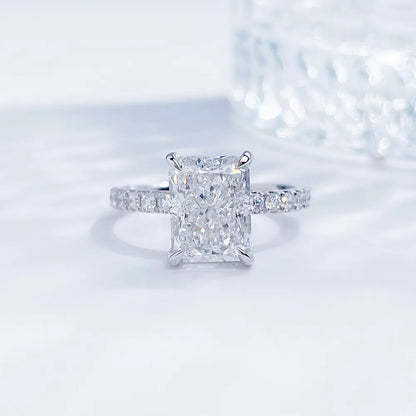 3.03 ct Statement Four-Prong Radiant-Cut Lab-Grown Diamond Ring in PT950 Platinum – APYFR0221-PT