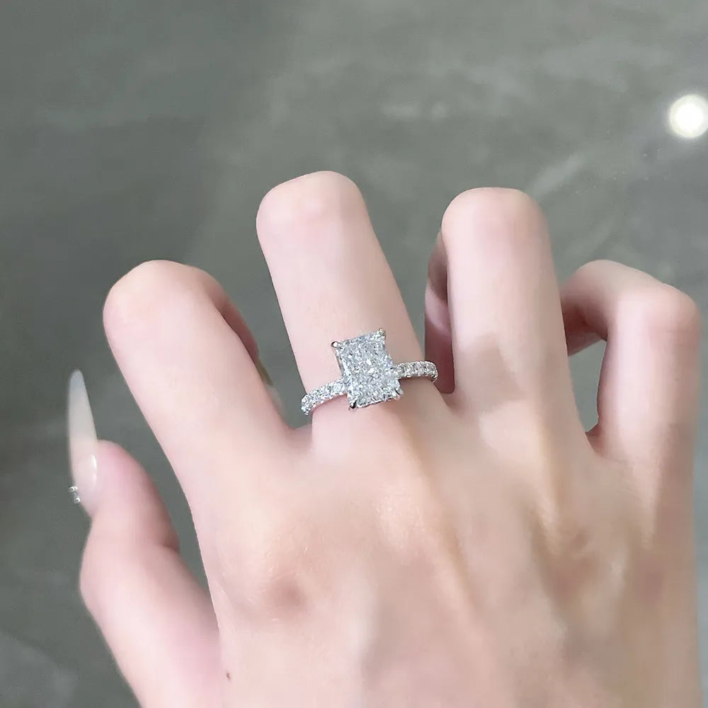 3.03 ct Statement Four-Prong Radiant-Cut Lab-Grown Diamond Ring in PT950 Platinum – APYFR0221-PT