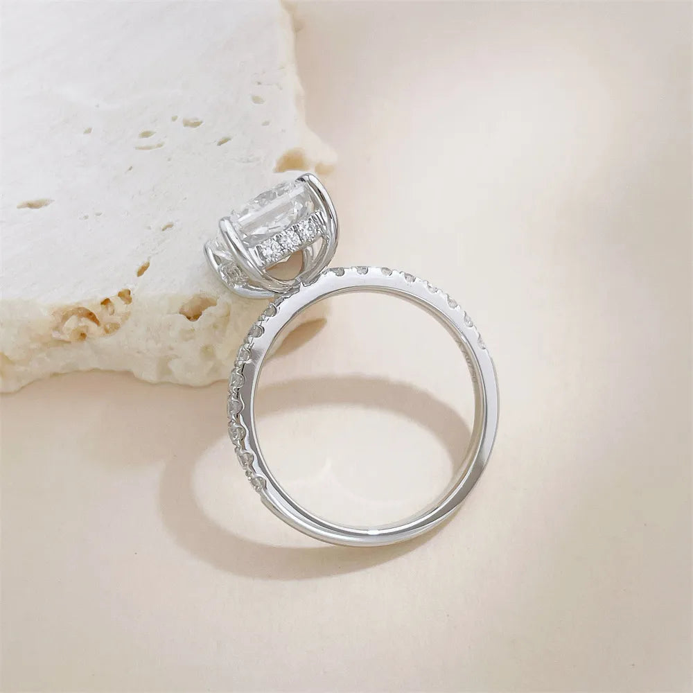 2.42 ct Classic Four-Prong Radiant-Cut Lab-Grown Diamond Ring in 18K White Gold