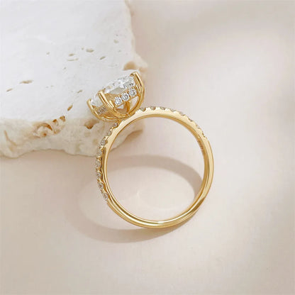 3.01 ct Classic Four-Prong Radiant-Cut Lab-Grown Diamond Ring in 18K Yellow Gold