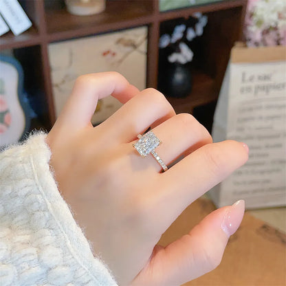 3.01 ct Classic Four-Prong Radiant-Cut Lab-Grown Diamond Ring in 18K Yellow Gold