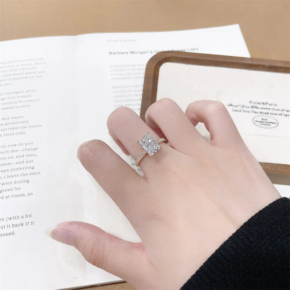 3.01 ct Classic Four-Prong Radiant-Cut Lab-Grown Diamond Ring in 18K Yellow Gold