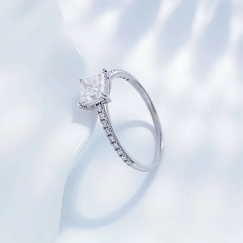 0.75 ct Princess-Cut Lab-Grown Diamond Ring in PT950 Platinum – APYFR0225-PT