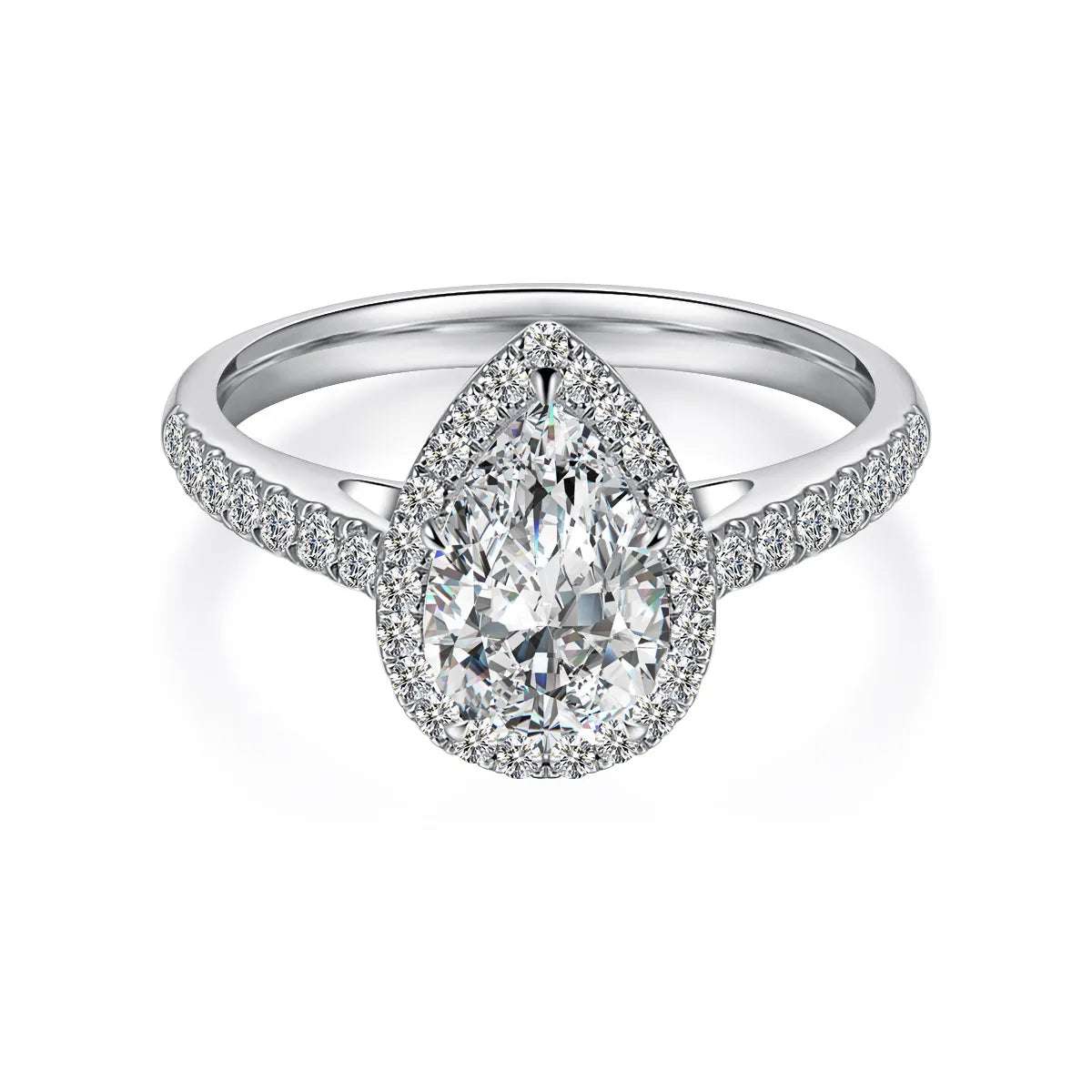 1.02 ct Celestial Pear-Cut Lab-Grown Diamond Ring in 18K White Gold – APYFR0228-W