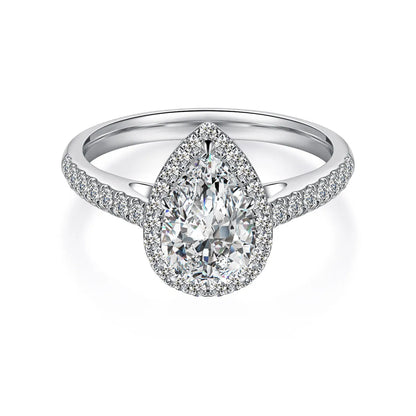 1.02 ct Celestial Pear-Cut Lab-Grown Diamond Ring in 18K White Gold – APYFR0228-W