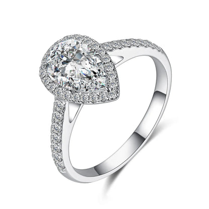1.02 ct Celestial Pear-Cut Lab-Grown Diamond Ring in 18K White Gold – APYFR0228-W
