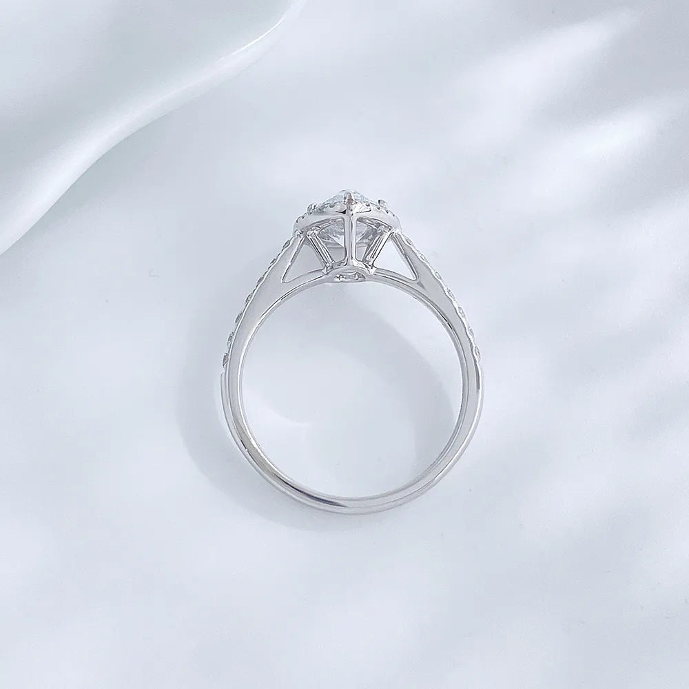 1.02 ct Celestial Pear-Cut Lab-Grown Diamond Ring in 18K White Gold – APYFR0228-W