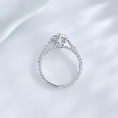 1.02 ct Celestial Pear-Cut Lab-Grown Diamond Ring in 18K White Gold – APYFR0228-W