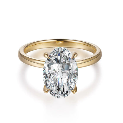 2.02 ct Minimalist Four-Prong Oval-Cut Lab-Grown Diamond Ring in 18K Yellow Gold – APYFR0229-Y