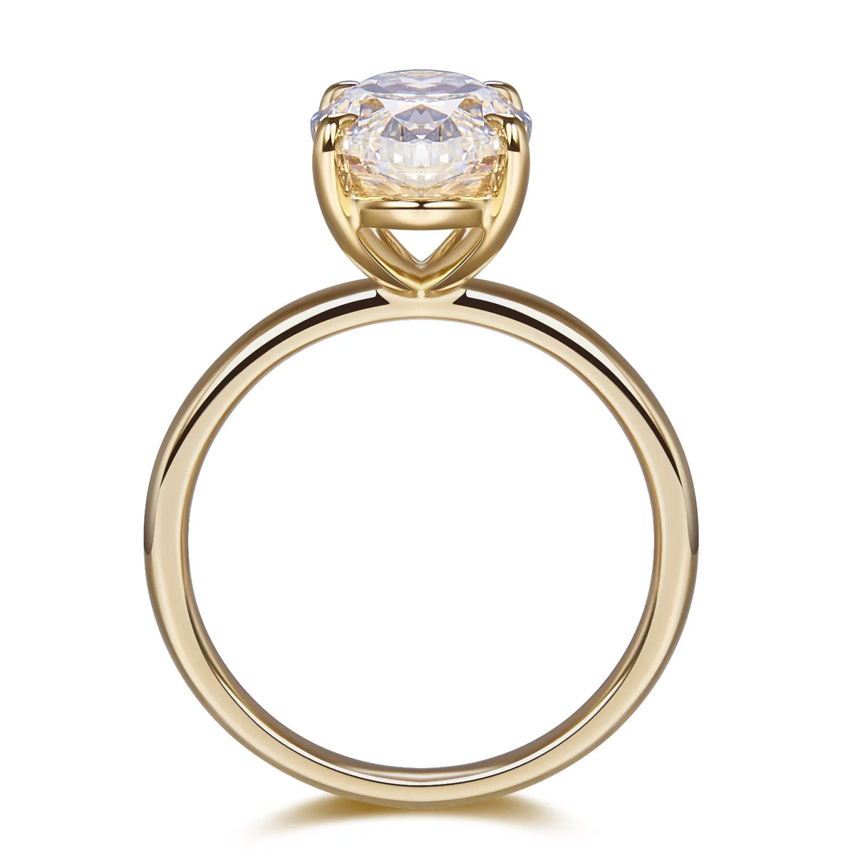 2.02 ct Minimalist Four-Prong Oval-Cut Lab-Grown Diamond Ring in 18K Yellow Gold – APYFR0229-Y