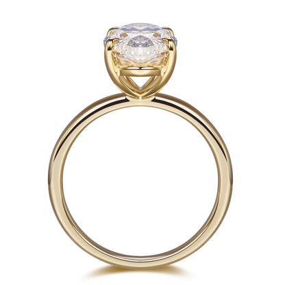 2.02 ct Minimalist Four-Prong Oval-Cut Lab-Grown Diamond Ring in 18K Yellow Gold – APYFR0229-Y