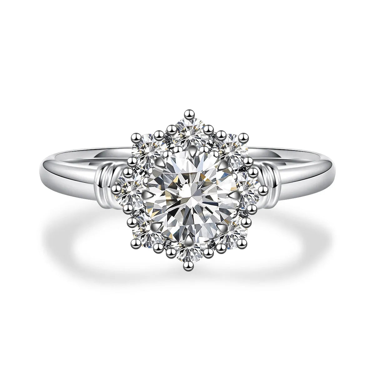 0.52 ct Crown Round-Cut Lab-Grown Diamond Ring in 18K White Gold – APYFR0236-W