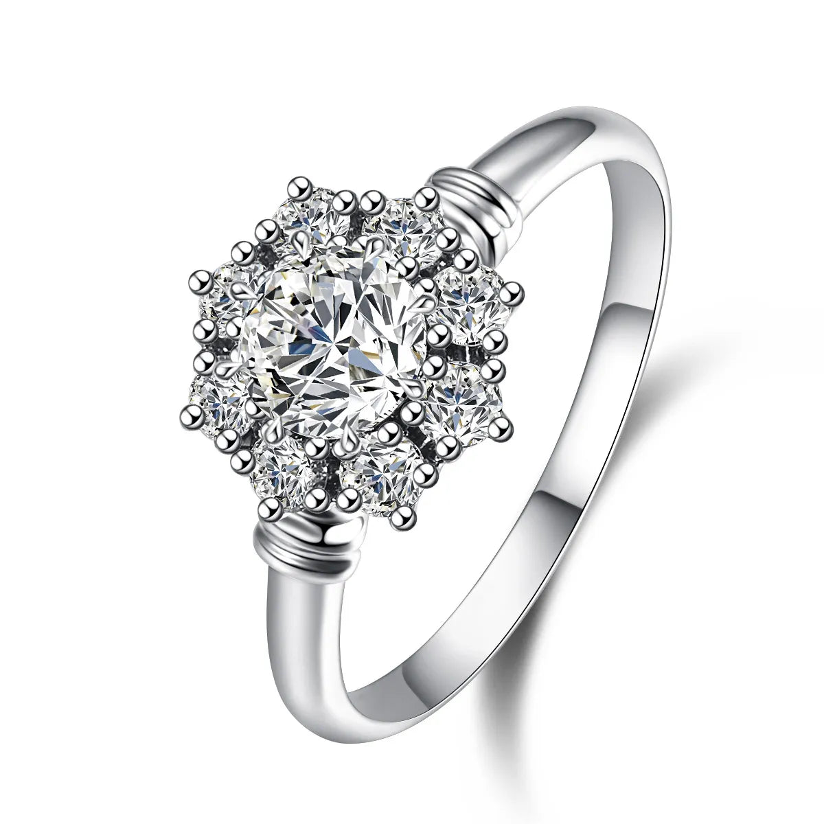 0.52 ct Crown Round-Cut Lab-Grown Diamond Ring in 18K White Gold – APYFR0236-W