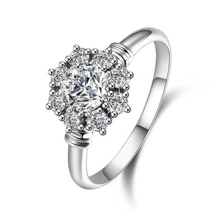 0.52 ct Crown Round-Cut Lab-Grown Diamond Ring in 18K White Gold – APYFR0236-W