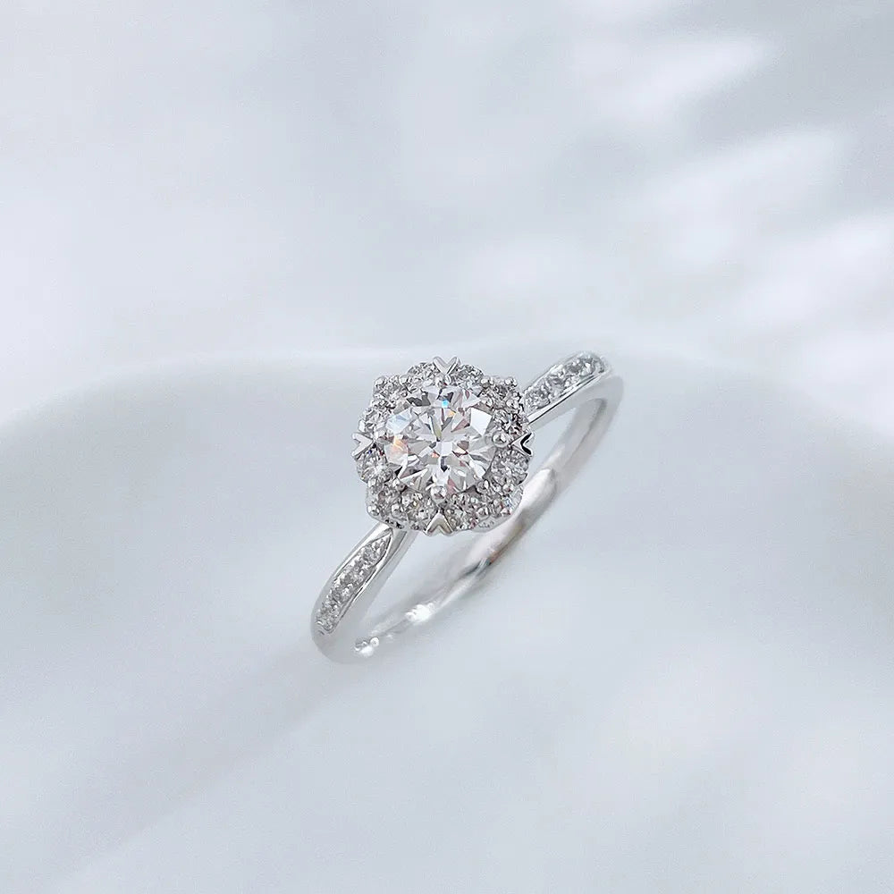0.52 ct Statement Four-Prong Round-Cut Lab-Grown Diamond Ring in PT950 Platinum – APYFR0239-PT