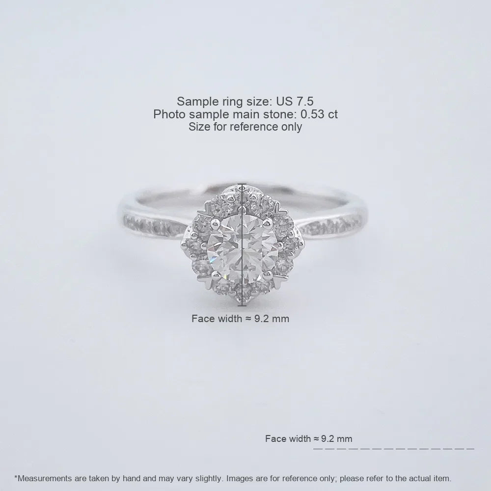 0.52 ct Statement Four-Prong Round-Cut Lab-Grown Diamond Ring in PT950 Platinum – APYFR0239-PT