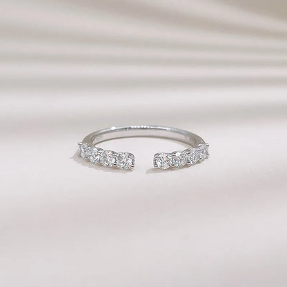 0.48 ctw Celestial Cluster Round-Cut Lab-Grown Diamond Band in 18K White Gold