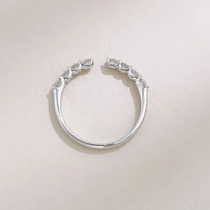 0.48 ctw Celestial Cluster Round-Cut Lab-Grown Diamond Band in 18K White Gold
