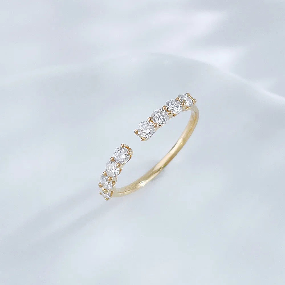 0.45 ctw Celestial Round-Cut Lab-Grown Diamond Band in 18K Yellow Gold – APYFR0240-Y