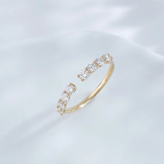 0.45 ctw Celestial Round-Cut Lab-Grown Diamond Band in 18K Yellow Gold – APYFR0240-Y