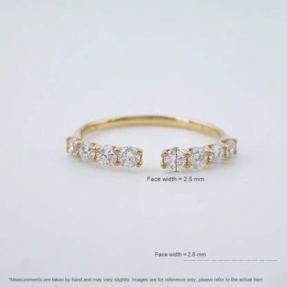 0.45 ctw Celestial Round-Cut Lab-Grown Diamond Band in 18K Yellow Gold – APYFR0240-Y