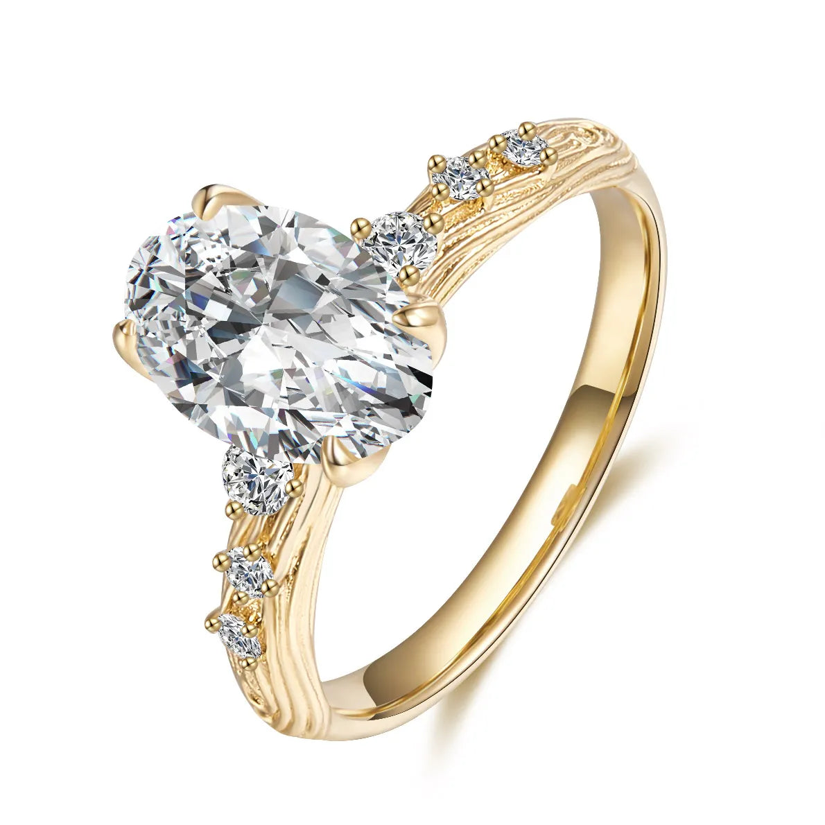 2.06 ct Four-Prong Oval-Cut Lab-Grown Diamond Ring in 18K Yellow Gold – APYFR0241-Y