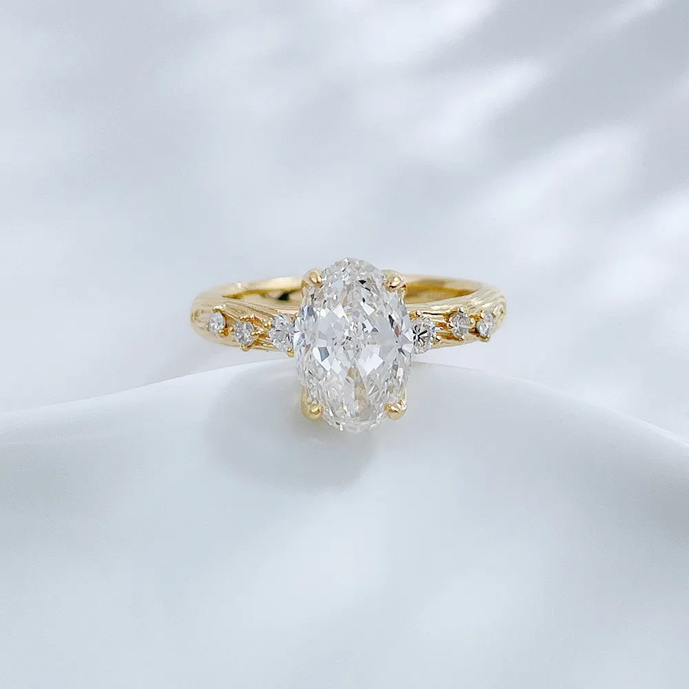 2.06 ct Four-Prong Oval-Cut Lab-Grown Diamond Ring in 18K Yellow Gold – APYFR0241-Y