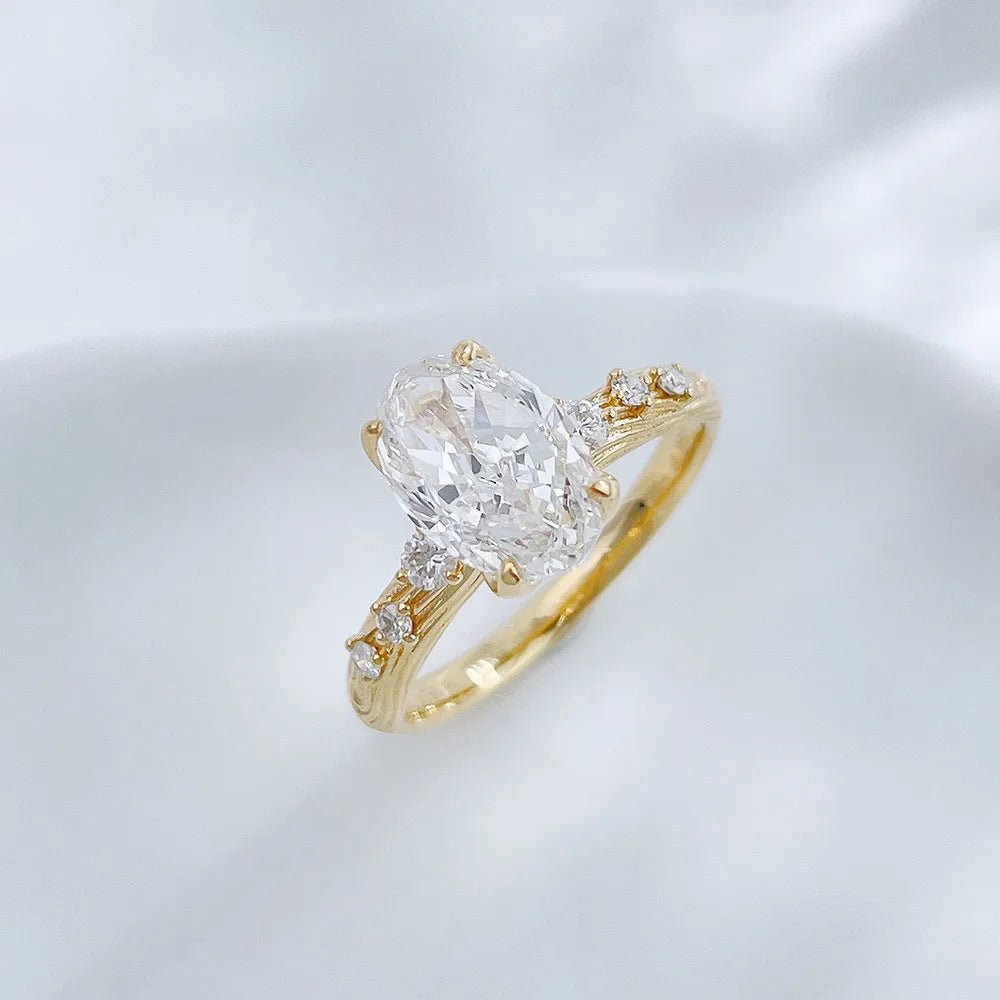 2.06 ct Four-Prong Oval-Cut Lab-Grown Diamond Ring in 18K Yellow Gold – APYFR0241-Y