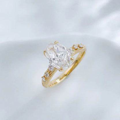 2.06 ct Four-Prong Oval-Cut Lab-Grown Diamond Ring in 18K Yellow Gold – APYFR0241-Y