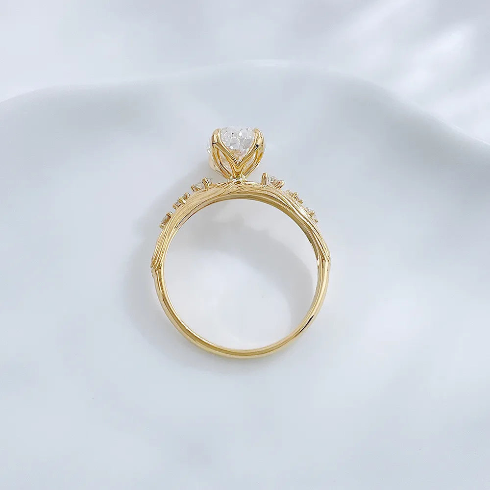 2.06 ct Four-Prong Oval-Cut Lab-Grown Diamond Ring in 18K Yellow Gold – APYFR0241-Y