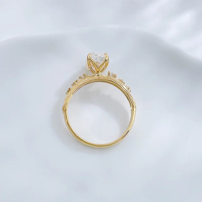 2.06 ct Four-Prong Oval-Cut Lab-Grown Diamond Ring in 18K Yellow Gold – APYFR0241-Y